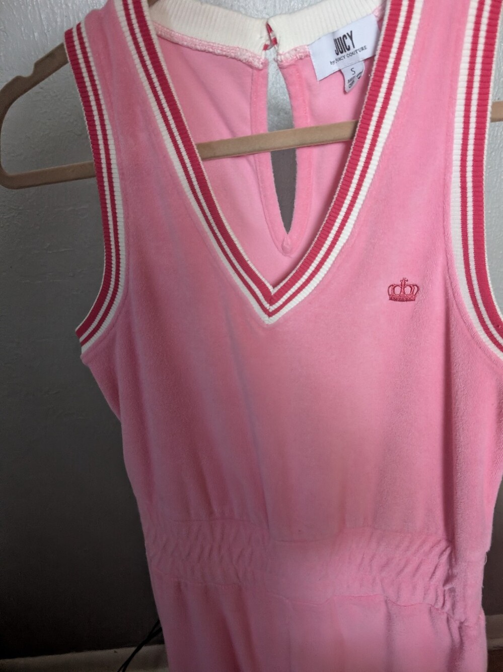 Juicy By Juicy Couture Towel Terry Sleeveless Jumpsuit. Small - Picture 5 of 5